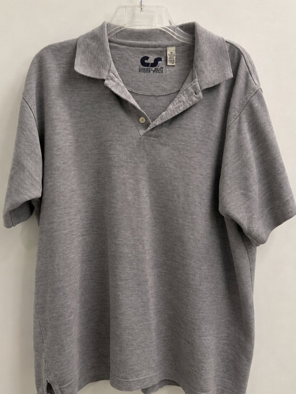 County Seat Gray Pique Polo Size Med